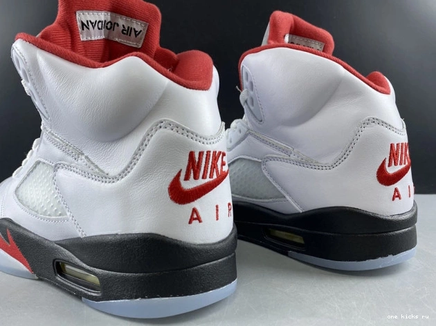 Chep Onekick Fire Jordan Tongue 5 Silver Retro DA1911-102 Red (2020) Air 0825